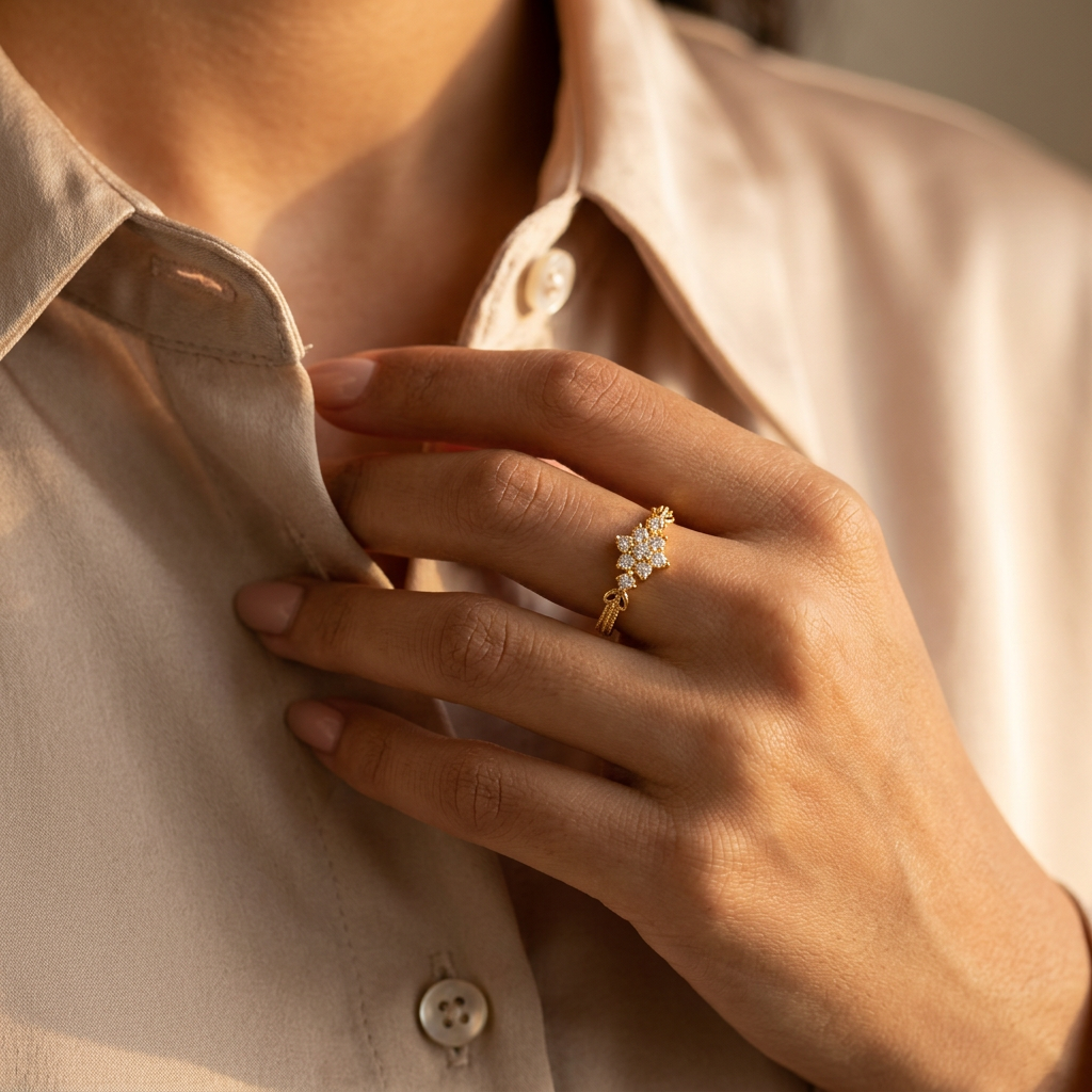 Sunlit Petal Ring