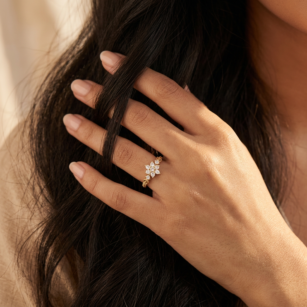 Sunlit Petal Ring