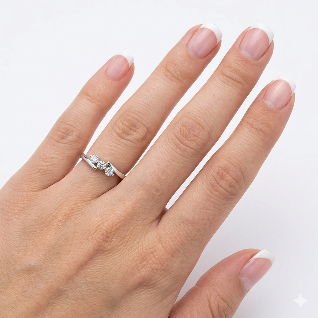 Trio Sparkle Ring – silver | 925 Sterling Silver Jewelry by Cilhouette