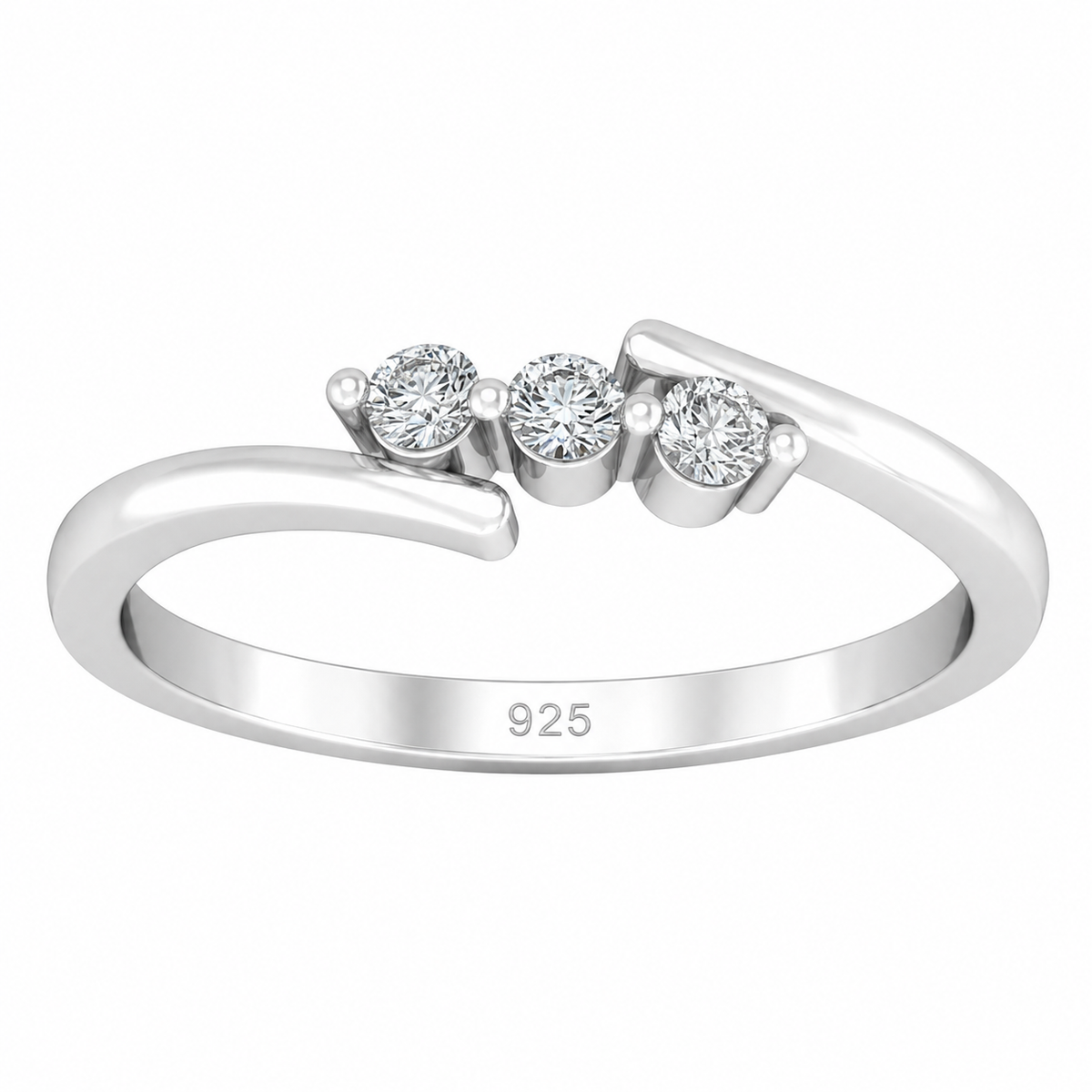 Trio Sparkle Ring – silver | 925 Sterling Silver Jewelry by Cilhouette