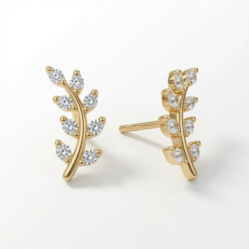 Vine Leaf Climbers – gold-plated | 925 Sterling Silver Jewelry by Cilhouette