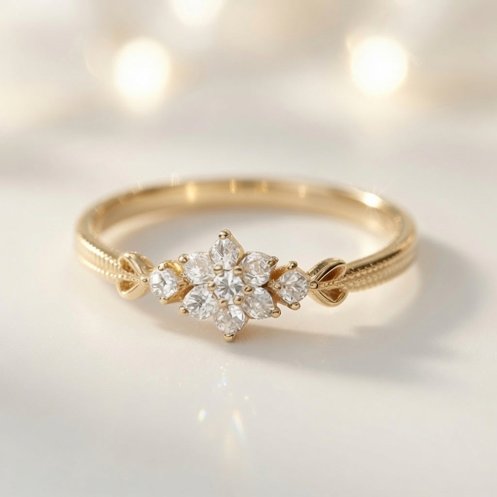 Sunlit Petal Ring