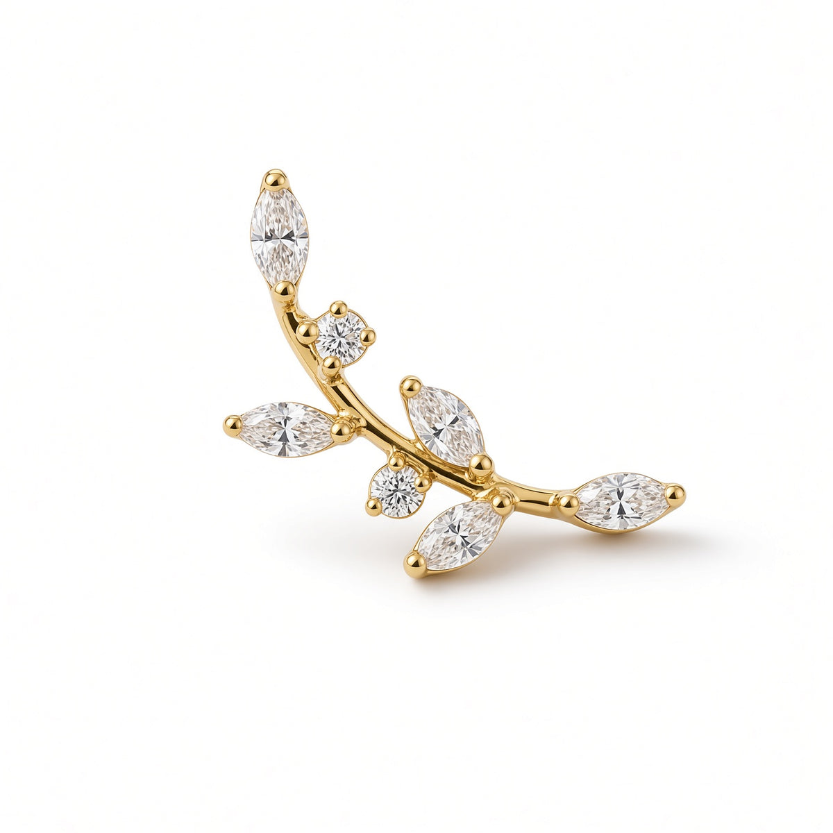 sprig-ear-climbers – gold-plated | 925 Sterling Silver Jewelry by Cilhouette