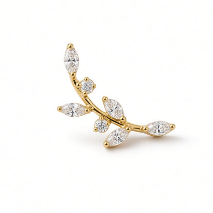 sprig-ear-climbers – gold-plated | 925 Sterling Silver Jewelry by Cilhouette