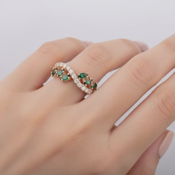 Emerald Vine Ring